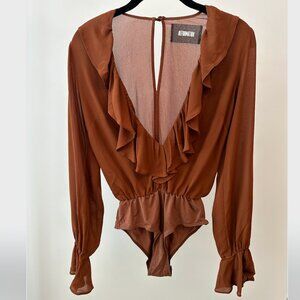 Reformation Deep V Bodysuit